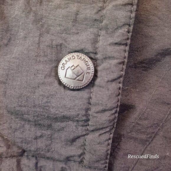 GRAND TARGHEE Black  Duck Down Cropped Snow Spirit Jacket 7 Vintage 1980's - Picture 4 of 10